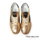 TINO BELLINI 貝里尼 歐洲進口 MJUS 金屬光澤復古撞色休閒鞋 運動鞋LB0M005A-F(金色)