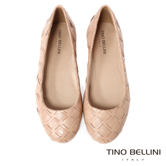 TINO BELLINI 貝里尼 巴西時尚編織娃娃鞋FWBT033D-3(米色)