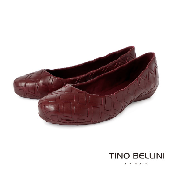 TINO BELLINI 貝里尼 巴西時尚編織娃娃鞋FWBT033D-A(酒紅色)