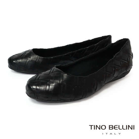 TINO BELLINI 貝里尼 巴西時尚編織娃娃鞋FWBT033E-1(黑色)