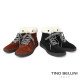 【TINO BELLINI 貝里尼】北歐風帥氣刷毛平底雪靴FWJV001-9(駱色)