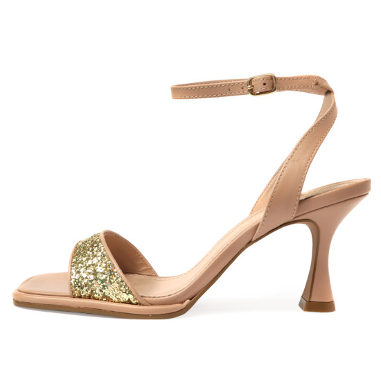 亮粉繫踝高跟涼鞋FSLT025-3