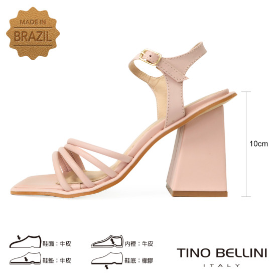 牛皮線條高跟涼鞋FSMV007-7