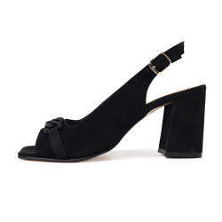 麂皮魚口高跟涼鞋FSMV008-1