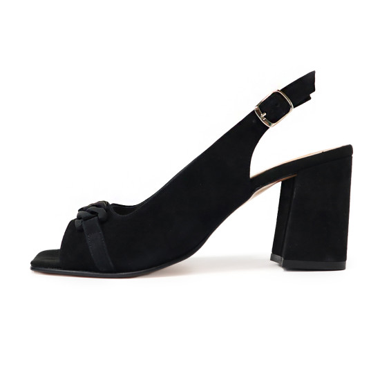 麂皮魚口高跟涼鞋FSMV008-1