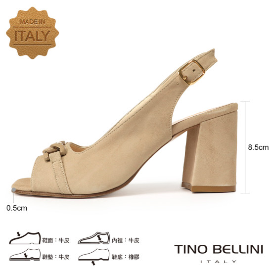 麂皮魚口高跟涼鞋FSMV008-3