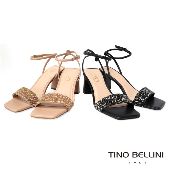 彩鑽繫踝高跟涼鞋FSMV010-1