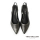 TINO BELLINI 貝里尼 巴西進口 激光雕花尖頭露跟鞋 FW2T003-E(灰色)