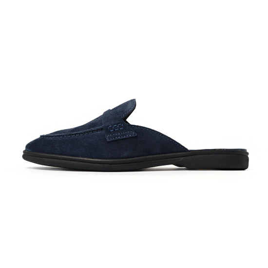 TINO BELLINI 貝里尼 巴西進口 麂皮穆勒鞋FW7V001-4(藍色)