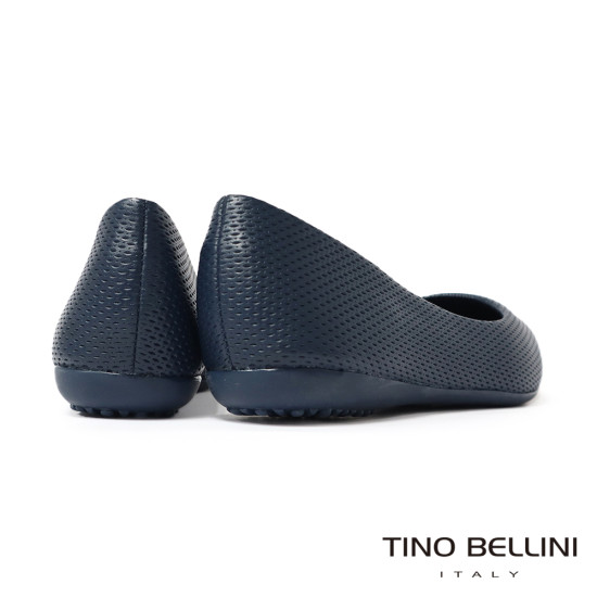 TINO BELLINI 貝里尼 巴西進口 低調 舒適 真皮 平底鞋 FWBV038-4(藍色)