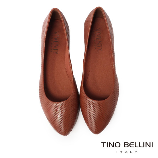 TINO BELLINI 貝里尼 巴西進口 低調 舒適 真皮 平底鞋 FWBV038-9(駝色)