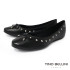 TINO BELLINI 貝里尼 巴西進口 蝴蝶 鉚釘 真皮 平底 娃娃鞋 FWBV040-1(黑色)