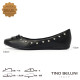 TINO BELLINI 貝里尼 巴西進口 蝴蝶 鉚釘 真皮 平底 娃娃鞋 FWBV040-1(黑色)