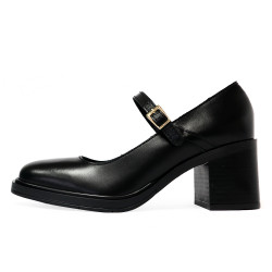 TINO BELLINI 貝里尼 義大利進口 瑪莉珍中跟鞋FWEV019-1(黑色)