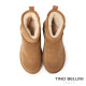 【TINO BELLINI 貝里尼】經典造型 百搭 素面 厚底 短筒 羊毛 雪靴FWLT002-9(駝色)