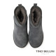 【TINO BELLINI 貝里尼】經典造型 百搭 素面 厚底 短筒 羊毛 雪靴FWLT002-E(灰色)