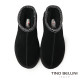 【TINO BELLINI 貝里尼】經典造型 百搭 素面 厚底 羊毛 雪靴 拖鞋FWLT004-1(黑色)
