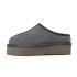 【TINO BELLINI 貝里尼】經典造型 百搭 素面 厚底 羊毛 雪靴 拖鞋FWLT004-E(灰色)