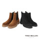 TINO BELLINI 貝里尼 麂皮 拼接彈性 切爾西 短筒靴 FWMV018-1(黑色) 
