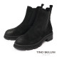 TINO BELLINI 貝里尼 麂皮 拼接彈性 切爾西 短筒靴 FWMV018-1(黑色) 