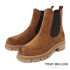 TINO BELLINI 貝里尼 麂皮 拼接彈性 切爾西 短筒靴 FWMV018-6(咖色)