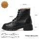 TINO BELLINI 貝里尼 真皮綁帶毛絨極保暖雪靴FWMV019-1(黑色)