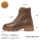 TINO BELLINI 貝里尼 真皮綁帶毛絨極保暖雪靴FWMV019-6(咖色)