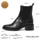 TINO BELLINI 貝里尼 歐洲進口 MJUS 都會雅痞 真皮低跟切爾西短靴FWNM012A-1(黑色)