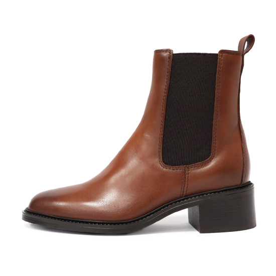 TINO BELLINI 貝里尼 歐洲進口 MJUS 都會雅痞 真皮低跟切爾西短靴FWNM012-9(駝色)