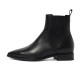 TINO BELLINI 貝里尼 歐洲進口 MJUS 尖頭真皮切爾西短靴FWNM014-1(黑色)