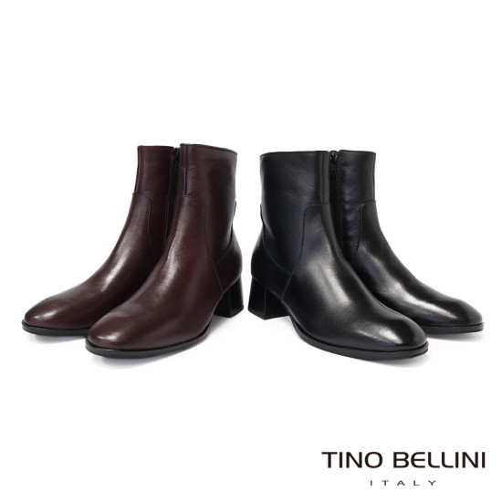 TINO BELLINI 貝里尼 柔軟真皮經典中短靴FWNT044-1(黑色)
