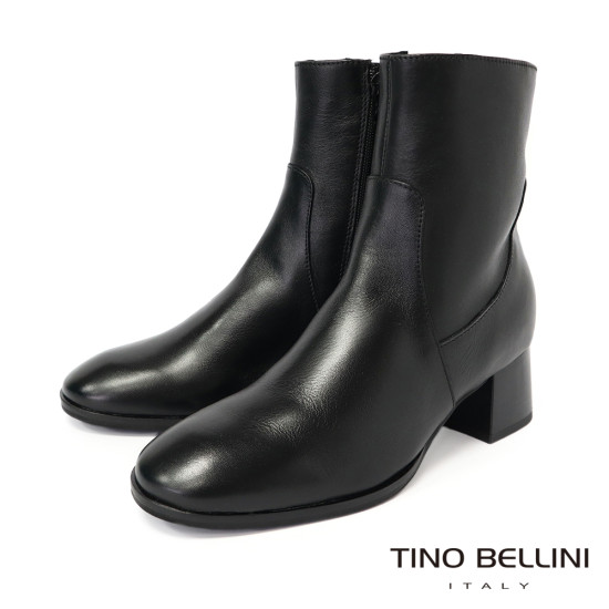 TINO BELLINI 貝里尼 柔軟真皮經典中短靴FWNT044-1(黑色)
