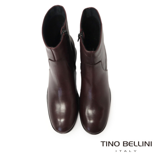 TINO BELLINI 貝里尼 柔軟真皮經典中短靴FWNT044-A(酒紅色)