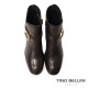 TINO BELLINI 貝里尼 金屬 圓形飾扣 潮流拼接 短靴 FWNT045-6(咖啡色)