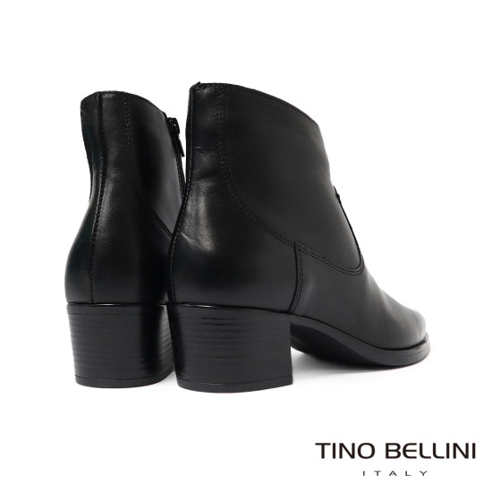 TINO BELLINI 貝里尼 素面真皮尖頭短靴FWNV027-1(黑色)