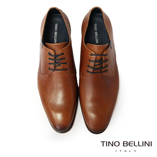 TINO BELLINI 貝里尼 葡萄牙進口 極簡素面真皮德比鞋 HM3T066-6(咖色)