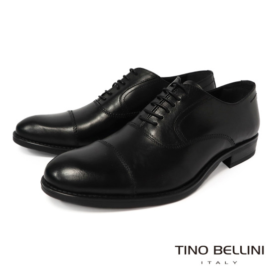 TINO BELLINI 貝里尼 突西尼亞進口 全天候型男雅痞橫飾牛津鞋 HM3T070-1(黑色)