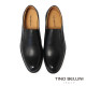 【TINO BELLINI 貝里尼】簡約素面真皮直套款商務紳士男皮鞋HM3T071-1(黑色)