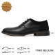 【TINO BELLINI 貝里尼】個性真皮拚接綁帶德比鞋紳士鞋男鞋皮鞋HM3T077-1(黑色)