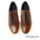 TINO BELLINI 貝里尼 葡萄牙進口 復古紳士海軍藍飾邊真皮運動鞋HM4T024-6(咖色)