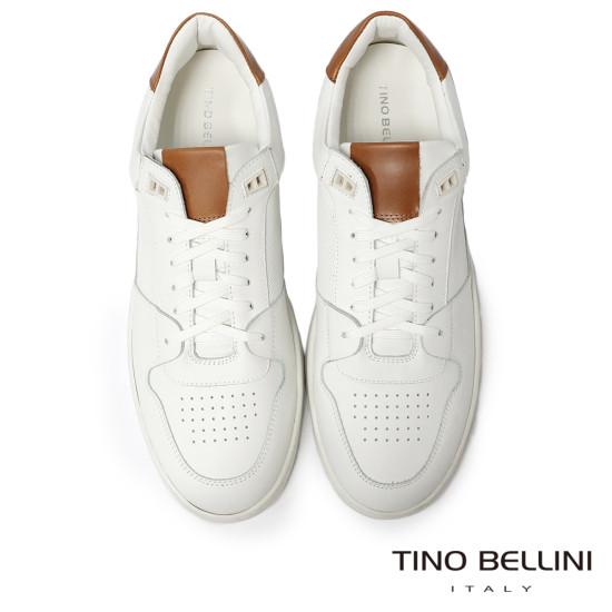 TINO BELLINI 貝里尼 突西尼亞進口 都會經典真皮小白鞋 HM4T025-0(白色)