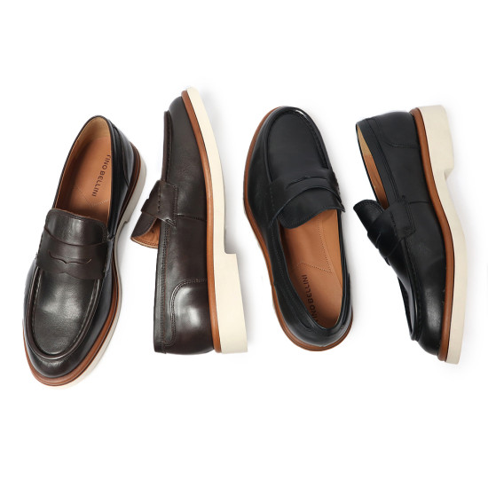 TINO BELLINI 貝里尼 突西尼亞進口 時尚休閒男士德比鞋 樂福鞋 HM4T026-6(咖色)