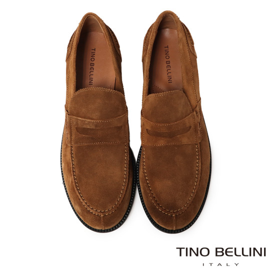TINO BELLINI 貝里尼 突西尼亞進口 經典雅痞麂皮便士樂福鞋 HM4T027-9(駝色)