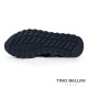 TINO BELLINI 貝里尼 葡萄牙進口 都會風尚麂皮撞色德訓鞋 休閒鞋 HM4T028-4(藍色)