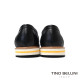 【TINO BELLINI 貝里尼】真皮悄皮多色大底男鞋樂福鞋休閒鞋HM4T034-1(黑色)