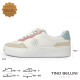 TINO BELLINI 貝里尼 巴西進口 厚底鞋 休閒鞋 透氣 雙配設計休閒鞋 LB0T025-M(白粉色)