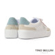 TINO BELLINI 貝里尼 巴西進口 厚底鞋 休閒鞋 透氣 雙配設計休閒鞋 LB0T025-M(白粉色)