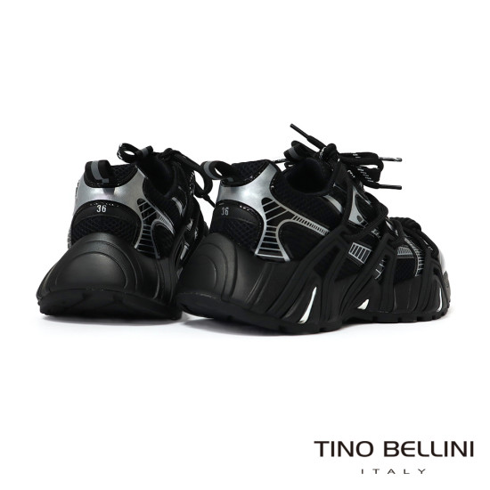 TINO BELLINI 貝里尼 香港進口 老爹鞋 復古 時髦 休閒鞋 運動鞋LB0T033-1(黑色)