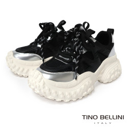 TINO BELLINI 貝里尼 香港進口 老爹鞋 復古 時髦 休閒鞋 運動鞋LB0V020-1(黑色)