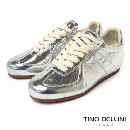 TINO BELLINI 貝里尼 香港進口  復古 時髦 德訓鞋 休閒鞋 運動鞋LB0V021A-D(銀色)